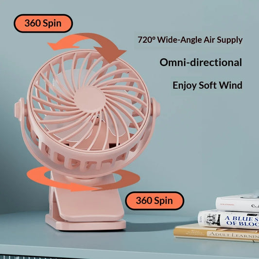 ❄️ Rechargeable Clip-on Fan – Powerful Cooling, Wherever You Go! ❄️