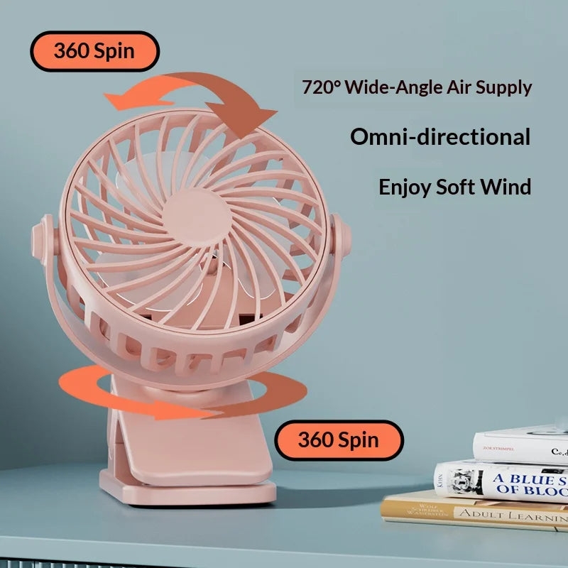 ❄️ Rechargeable Clip-on Fan – Powerful Cooling, Wherever You Go! ❄️