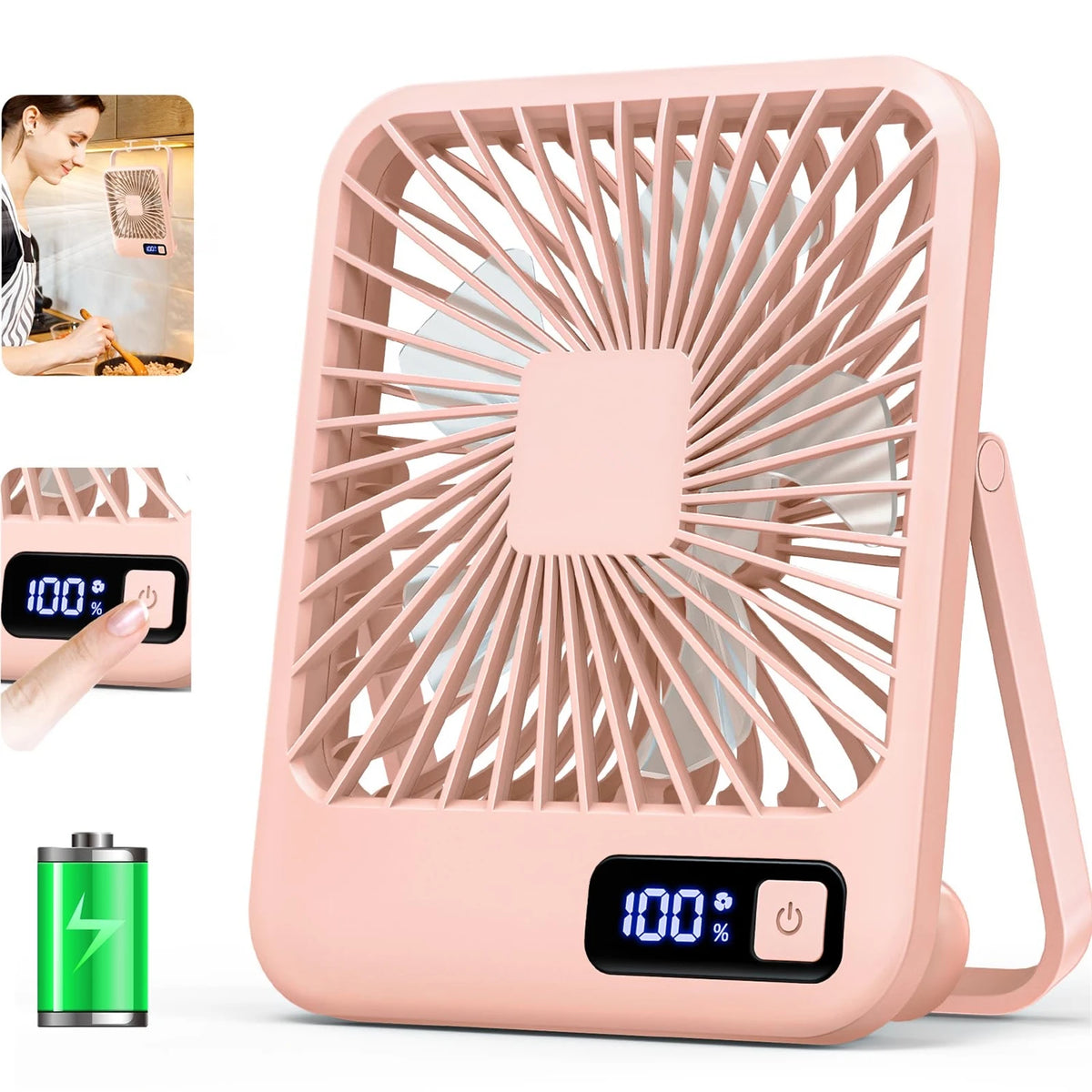🌬️ **5-Speed Rechargeable Mini Fan – Foldable, Silent, and Always Ready to Cool You Down!**