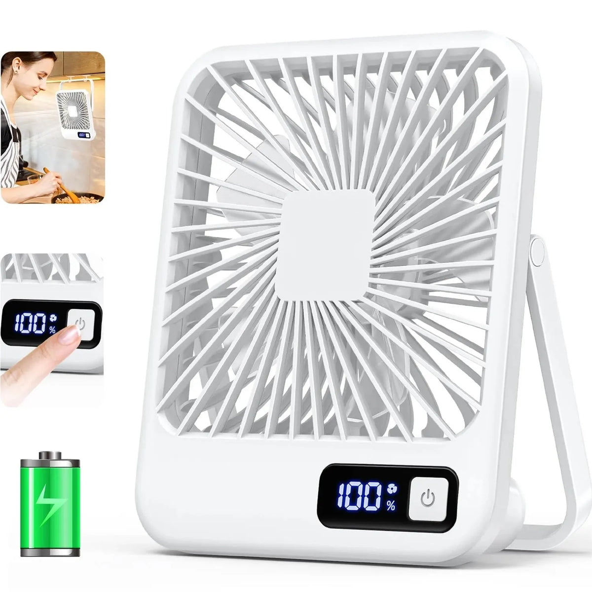 🌬️ **5-Speed Rechargeable Mini Fan – Foldable, Silent, and Always Ready to Cool You Down!**