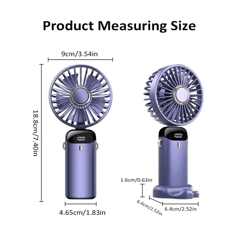 Mini ventilateur 3-en-1 Petit format, gros coup de frais ! ❄️